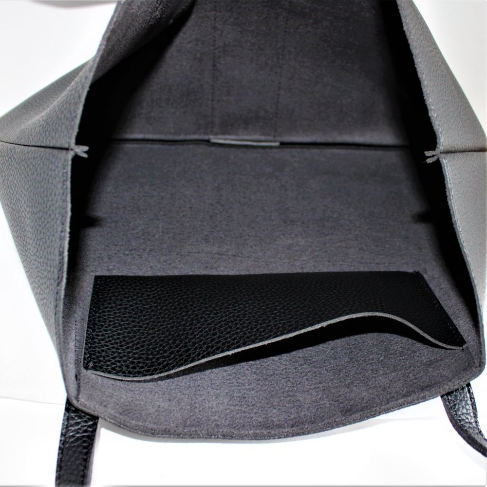 Vince Camuto Luck Tote Black Vegan Pebbled Leather - Picture 6 of 6